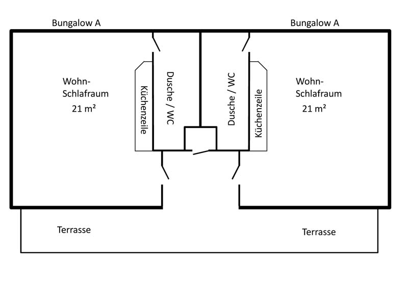 Waldschloss Parow Bungalow Grundriss_Typ_A